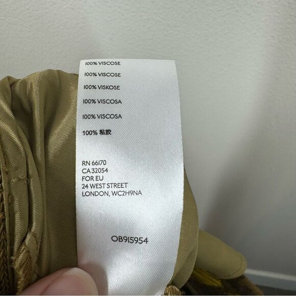 Anthropologie Maeve Terrace Wide Leg Floral Pants Brown Gold Women’s Size 8 - Picture 7 of 7